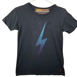 Aviator Nation Kids Tee with Blue and Purple Lightning Bolt